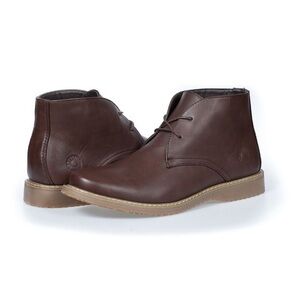New Men's Brown Leather Boots